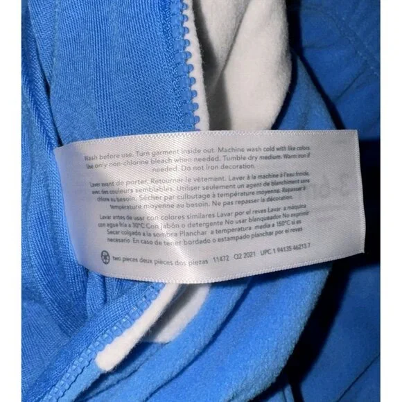 Carters 3-6 Month Blue Shark Padded 2 Piece Zip Up Fleece Halloween Costume - Picture 8 of 8